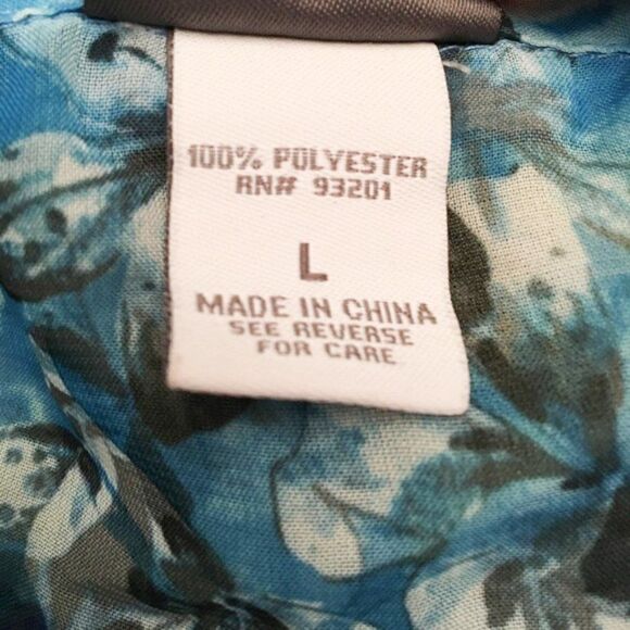 DOTS Semi Sheer Colorful Floral Sleeveless Button-down Tunic Top - Picture 4 of 4